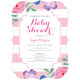 Light Pink Vintage Flower Baby Shower Invitations Image 3 of 6